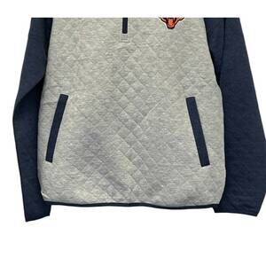 NEW NFL APPAREL men's chicago bears 1/4-zip pullover in grey